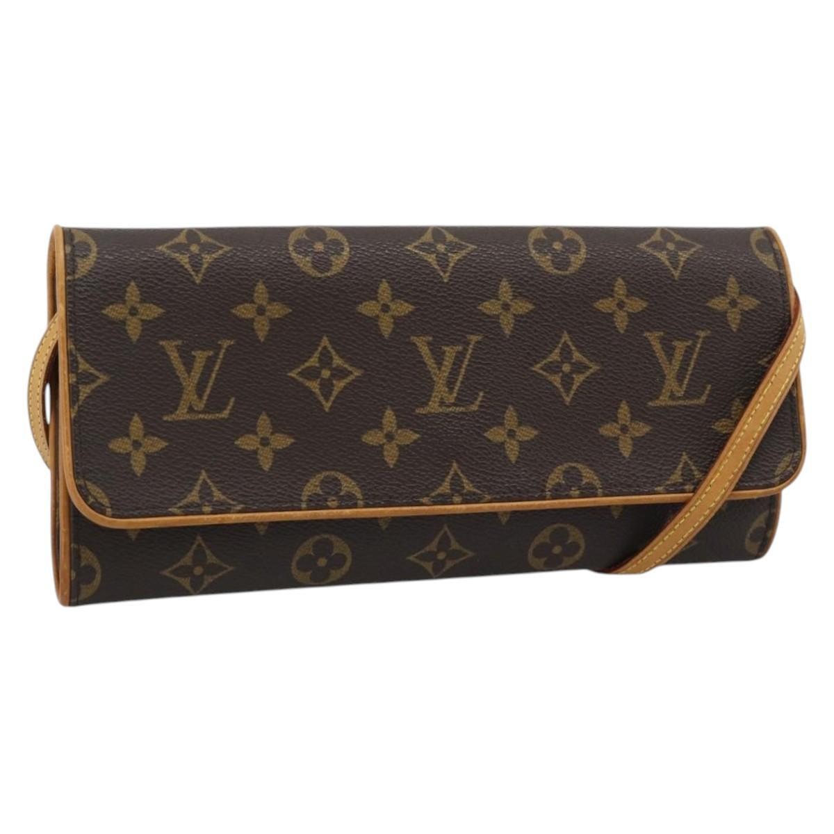 LOUIS VUITTON Monogram Pochette Twin GM Shoulder Bag M51852 LV Auth ka4683A