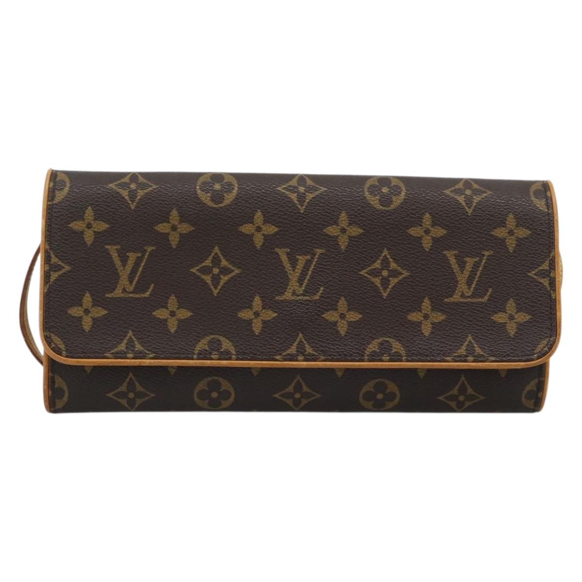 LOUIS VUITTON Monogram Pochette Twin GM Shoulder Bag M51852 LV Auth ka4683A