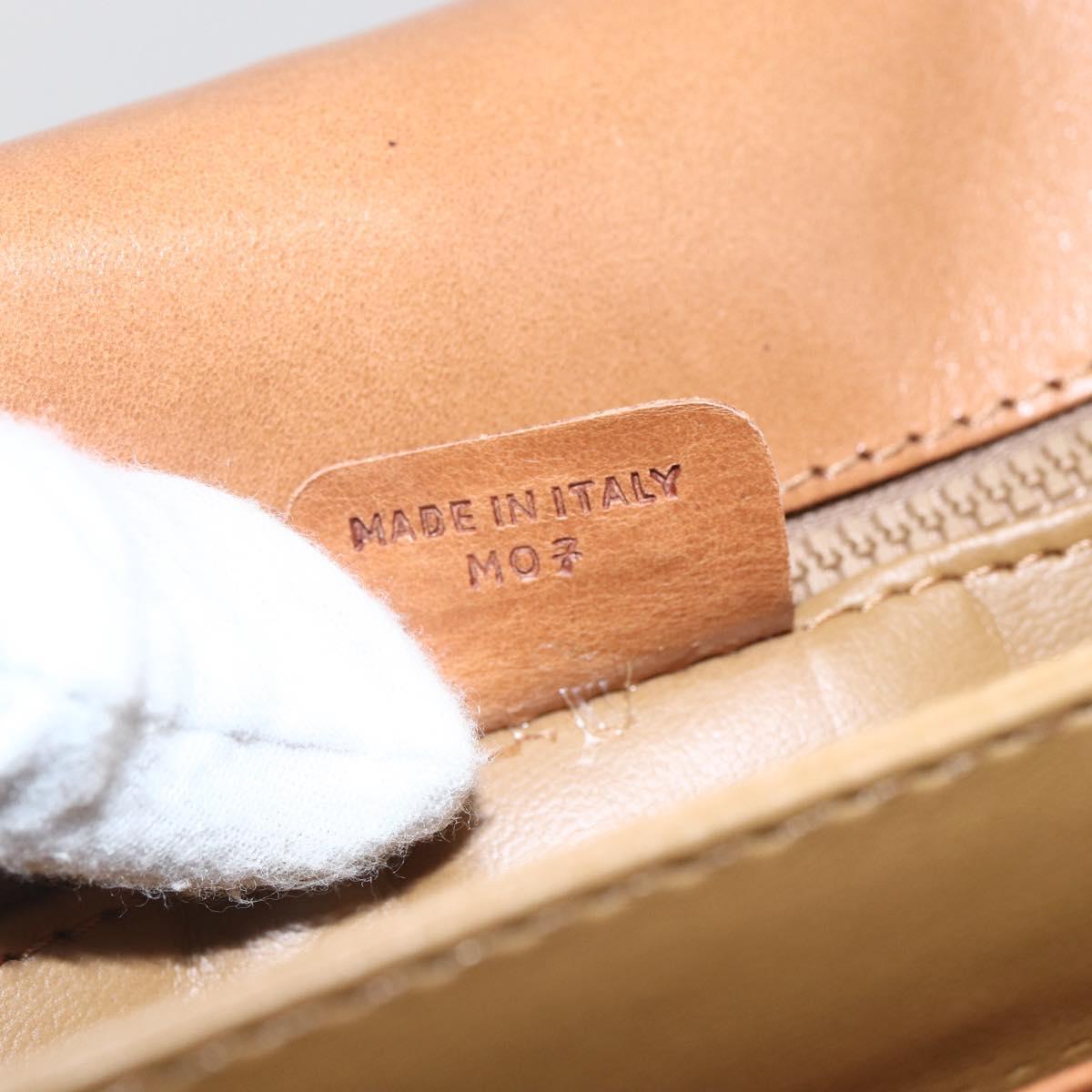 CELINE Macadam Canvas Shoulder Bag PVC Beige Gold Auth ka469