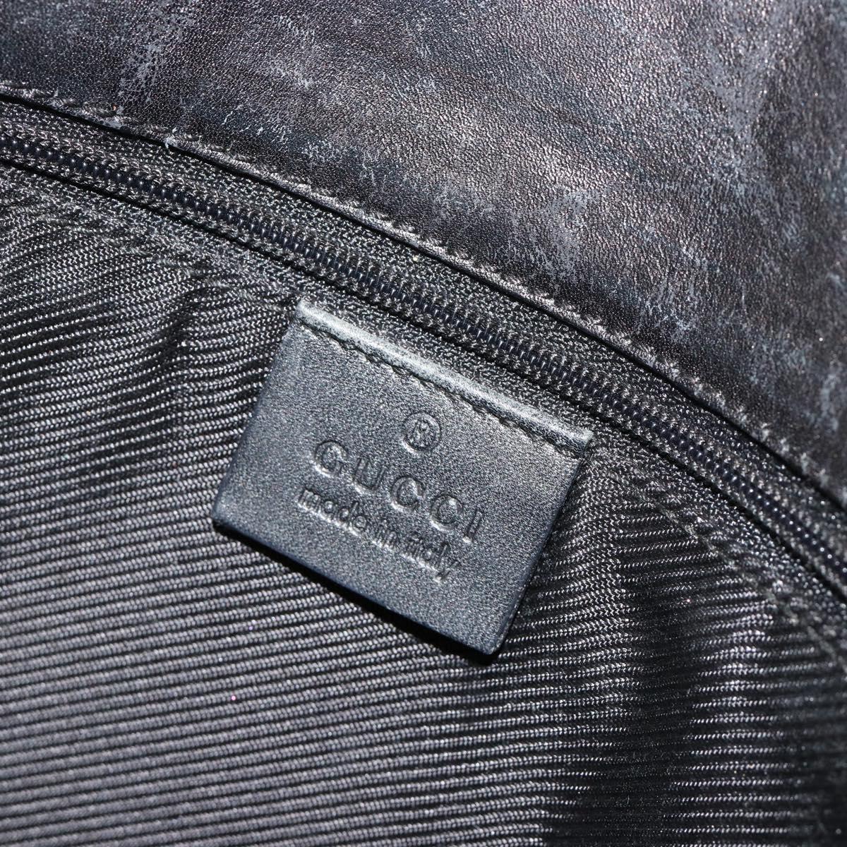GUCCI GG Canvas Hand Bag Black Gold 002 1099 Auth ka4695
