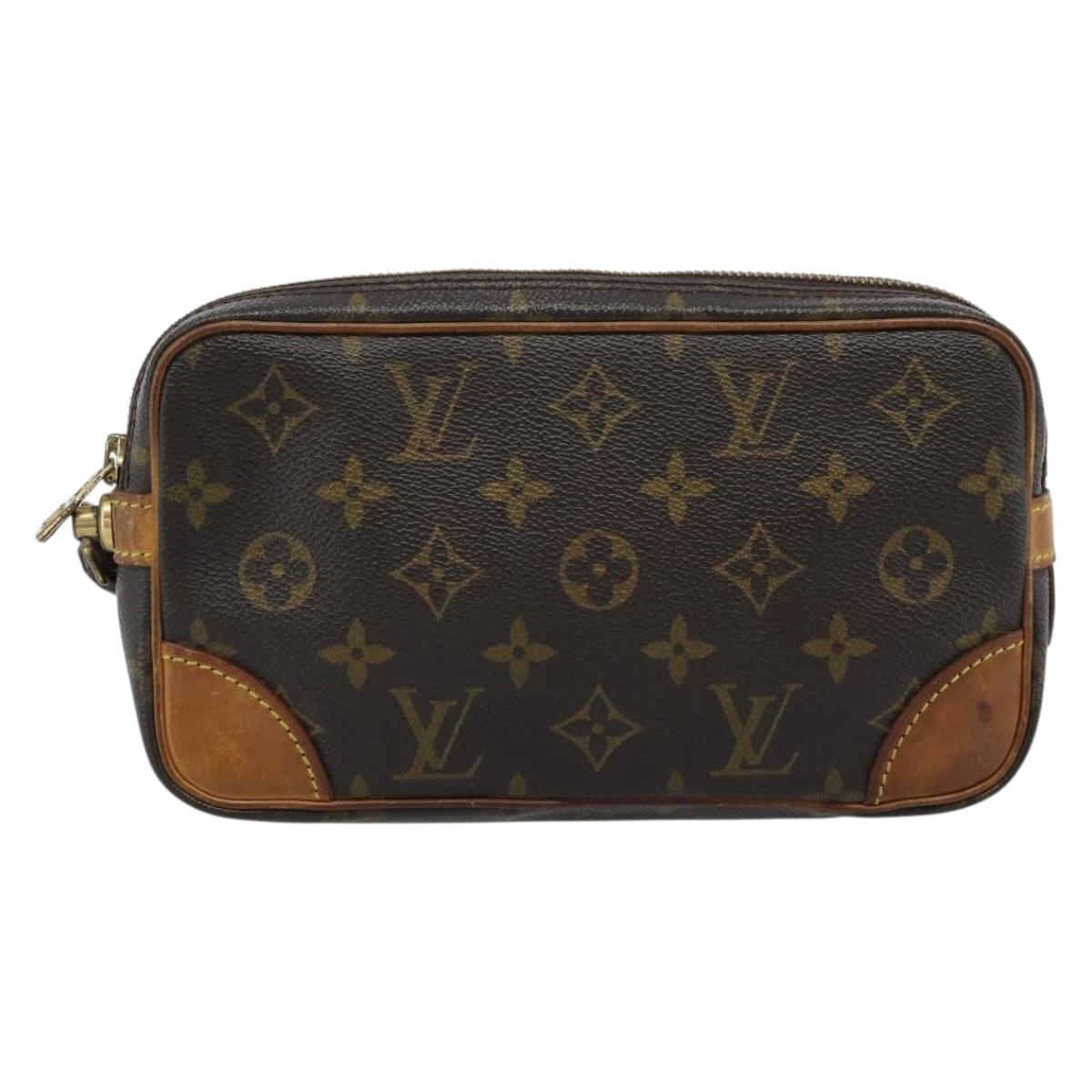 LOUIS VUITTON Monogram Marly Dragonne PM Clutch Bag M51827 LV Auth ka4699