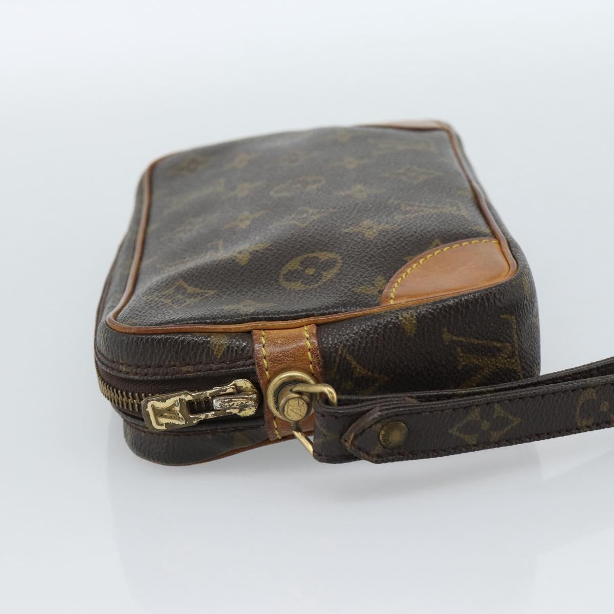 LOUIS VUITTON Monogram Marly Dragonne PM Clutch Bag M51827 LV Auth ka4699