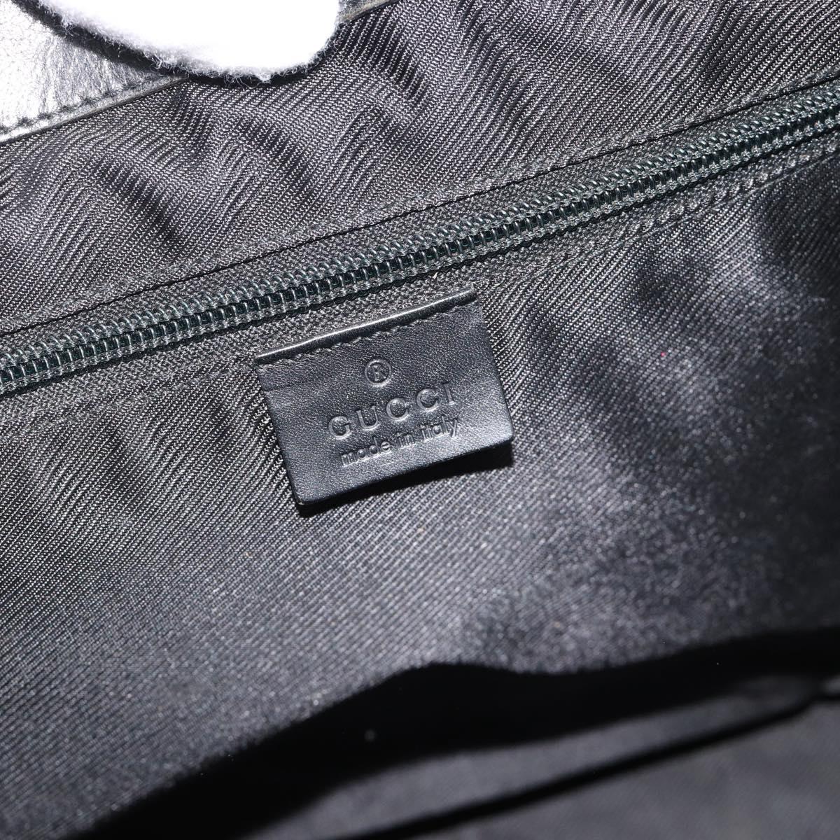 GUCCI GG Canvas Tote Bag Black Beige 019 0493 1669 Auth ka4701