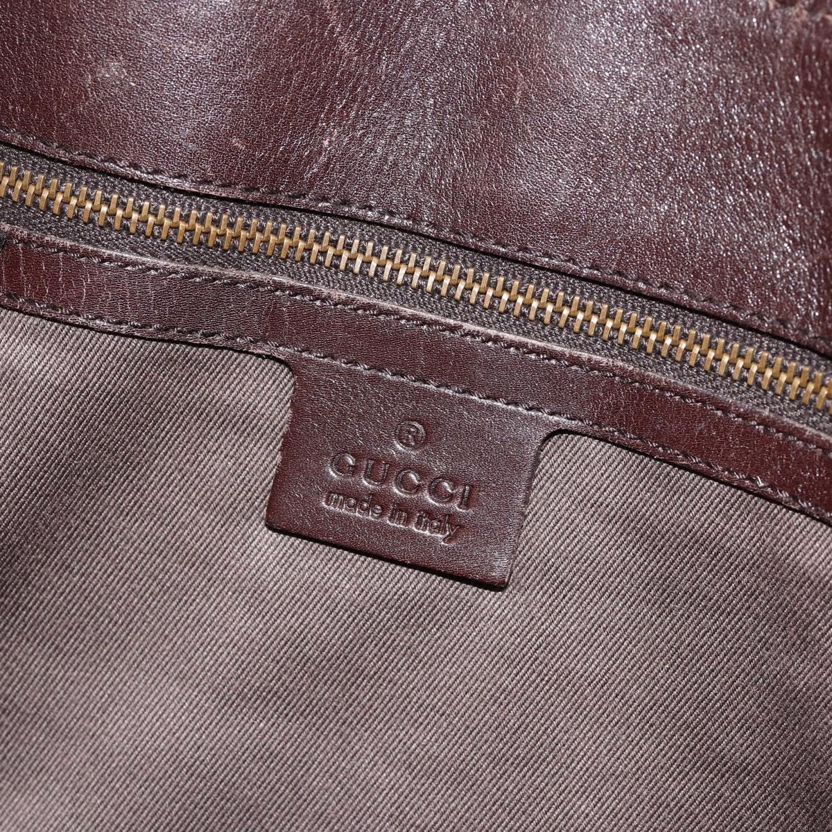 GUCCI GG Canvas Hand Bag Beige Gold 106251 Auth ka4707