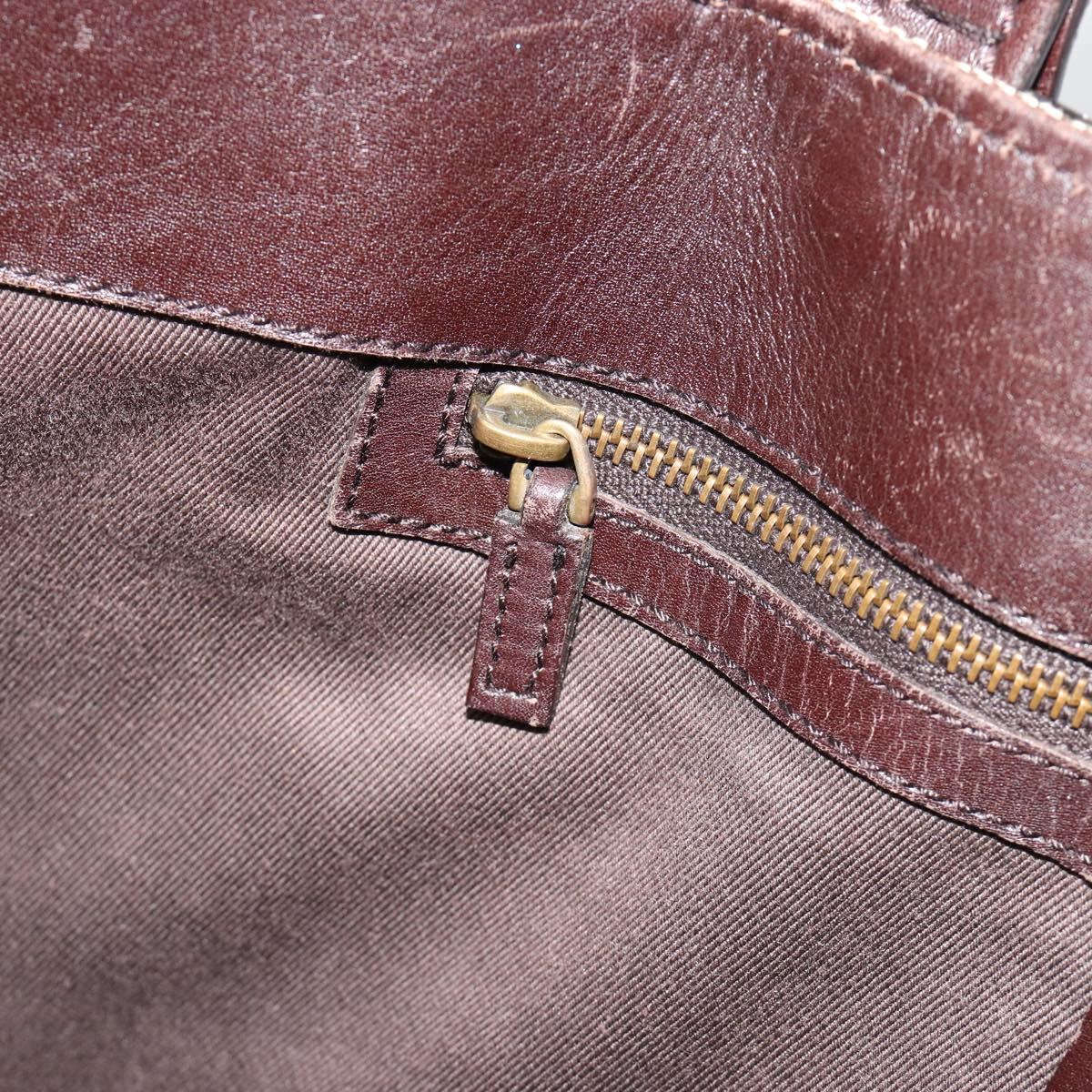GUCCI GG Canvas Hand Bag Beige Gold 106251 Auth ka4707