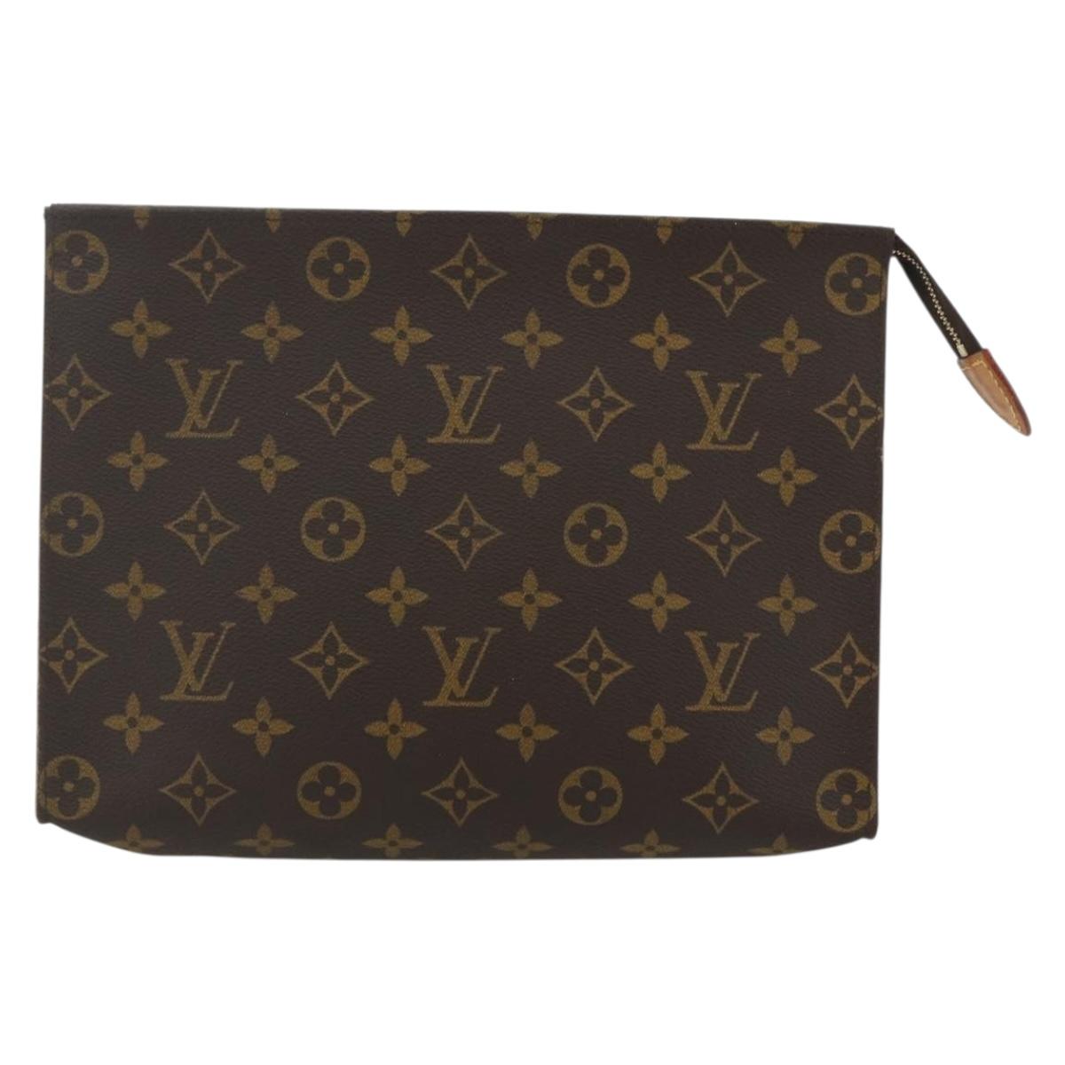LOUIS VUITTON Monogram Poche Toilette 26 Pouch M47542 LV Auth ka471
