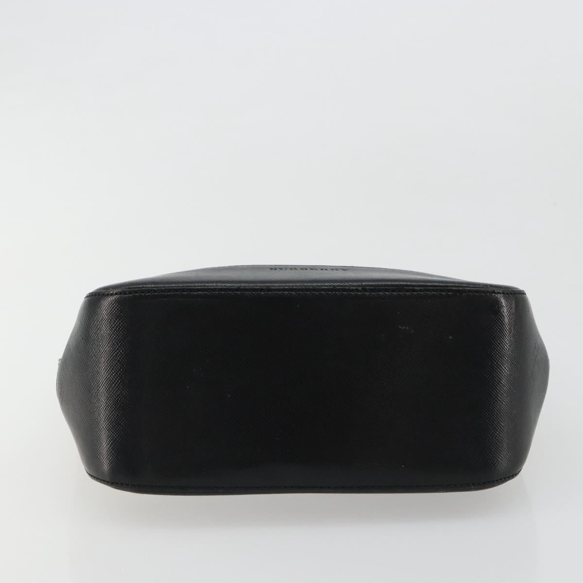 BURBERRY Nova Check Hand Bag Canvas Leather Beige Gold Auth ka4713A