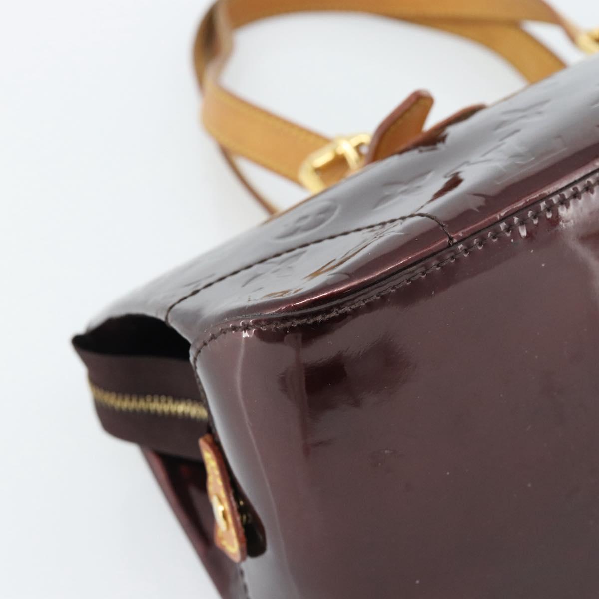 LOUIS VUITTON Monogram Vernis Rosewood Avenue Bag Amarante M93510 Auth ka4714A