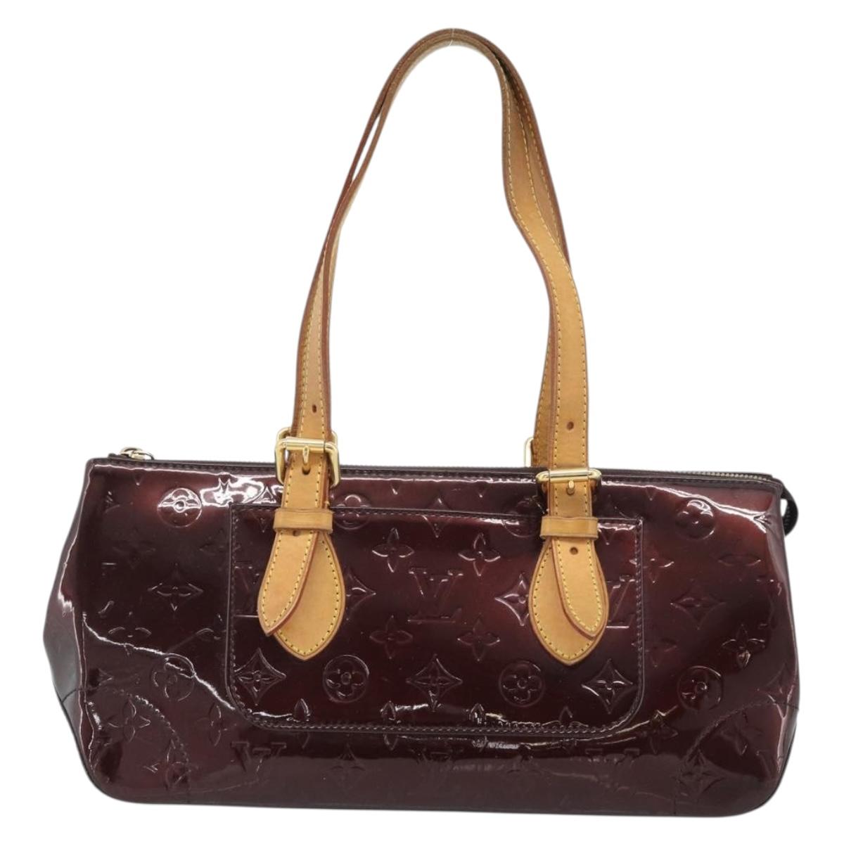 LOUIS VUITTON Monogram Vernis Rosewood Avenue Bag Amarante M93510 Auth ka4714A