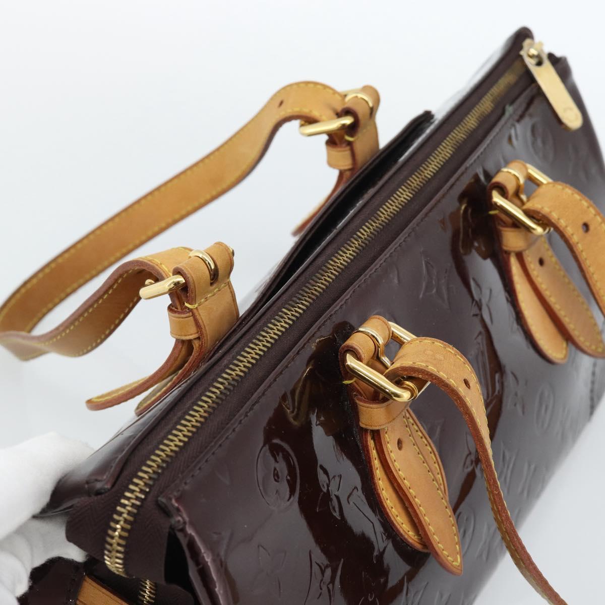 LOUIS VUITTON Monogram Vernis Rosewood Avenue Bag Amarante M93510 Auth ka4714A