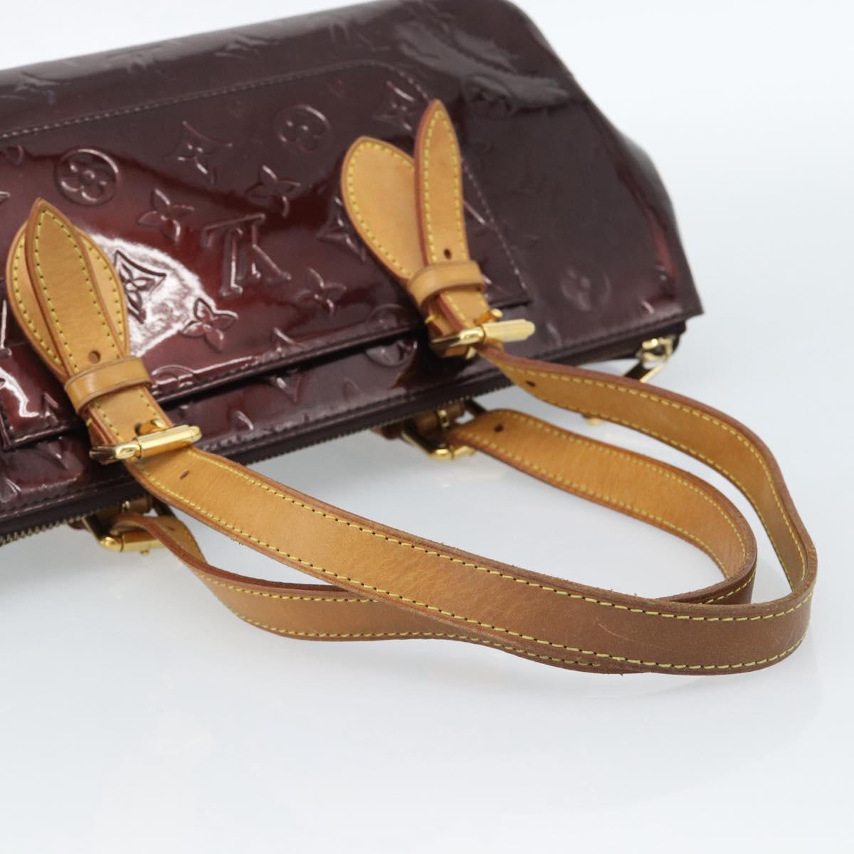 LOUIS VUITTON Monogram Vernis Rosewood Avenue Bag Amarante M93510 Auth ka4714A