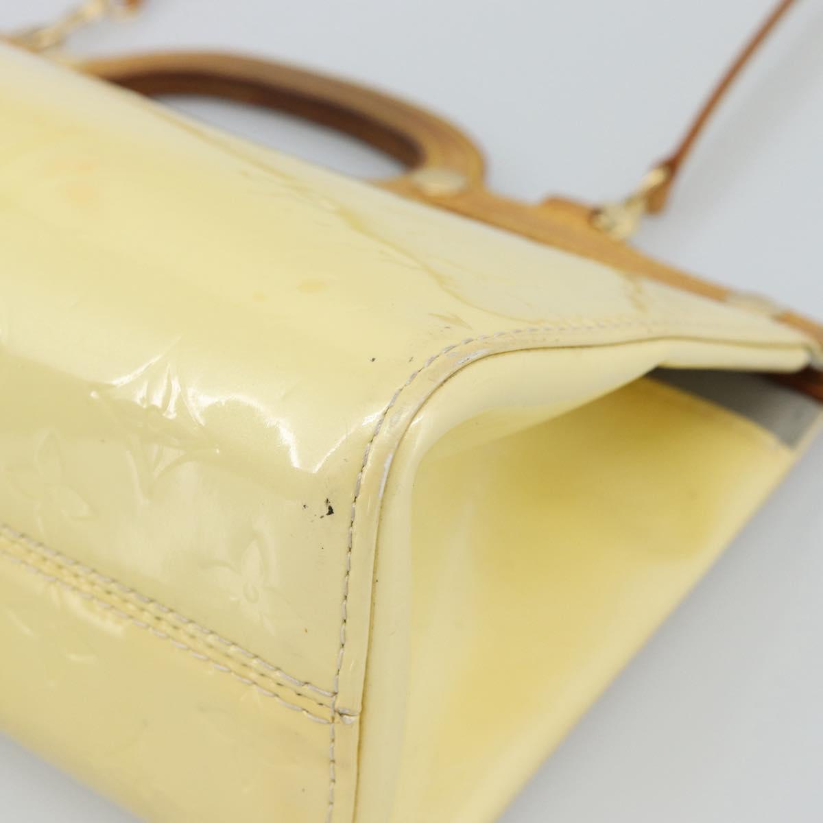 LOUIS VUITTON Monogram Vernis Roxbury Drive Bag 2Way Perle M91374 Auth ka4715