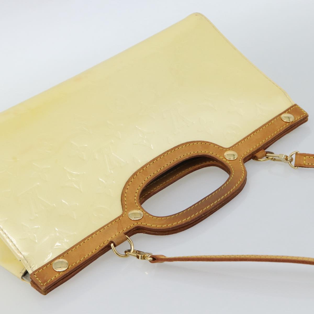 LOUIS VUITTON Monogram Vernis Roxbury Drive Bag 2Way Perle M91374 Auth ka4715