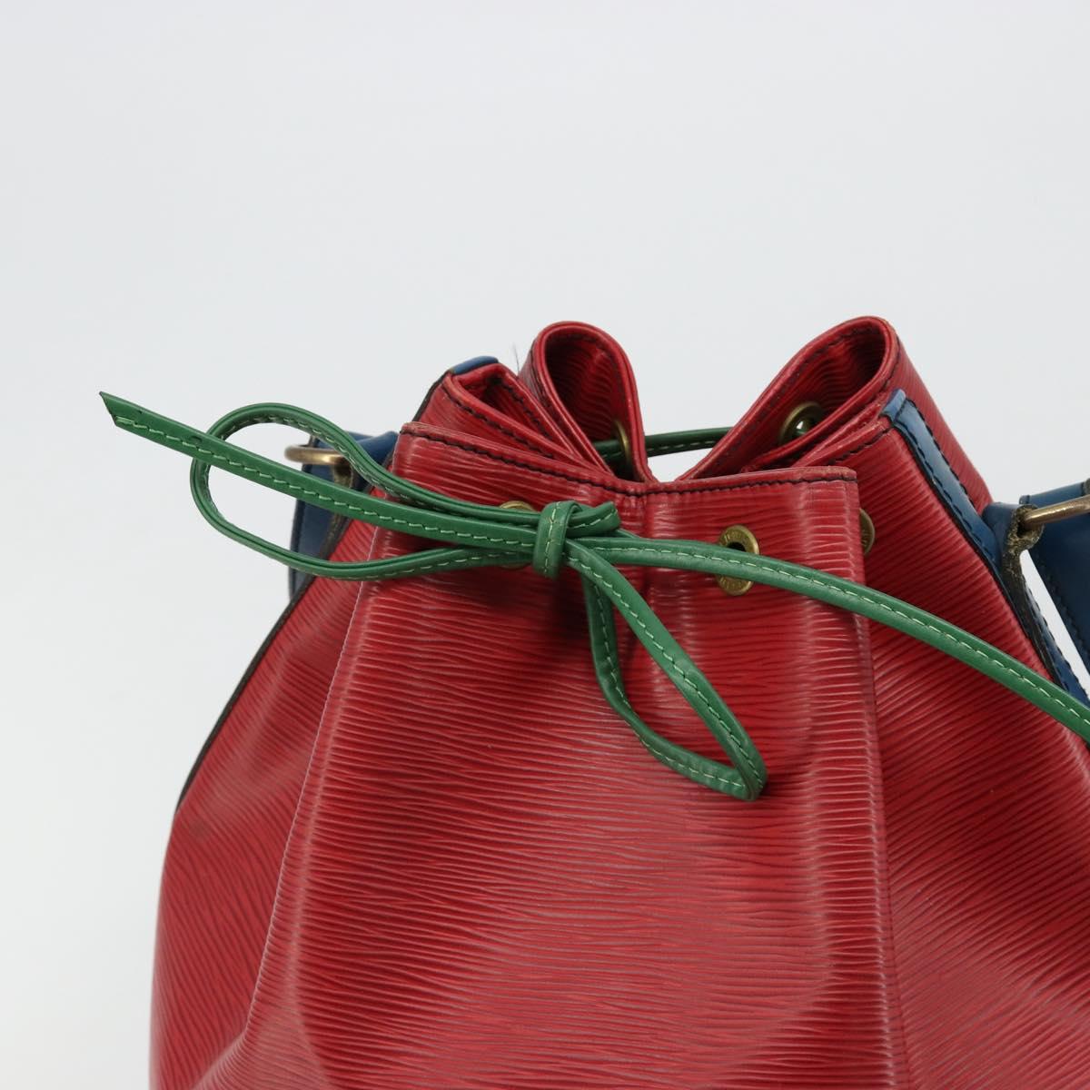 LOUIS VUITTON Epi Noe Shoulder Bag Tricolor Red Blue M44084 LV Auth ka4716