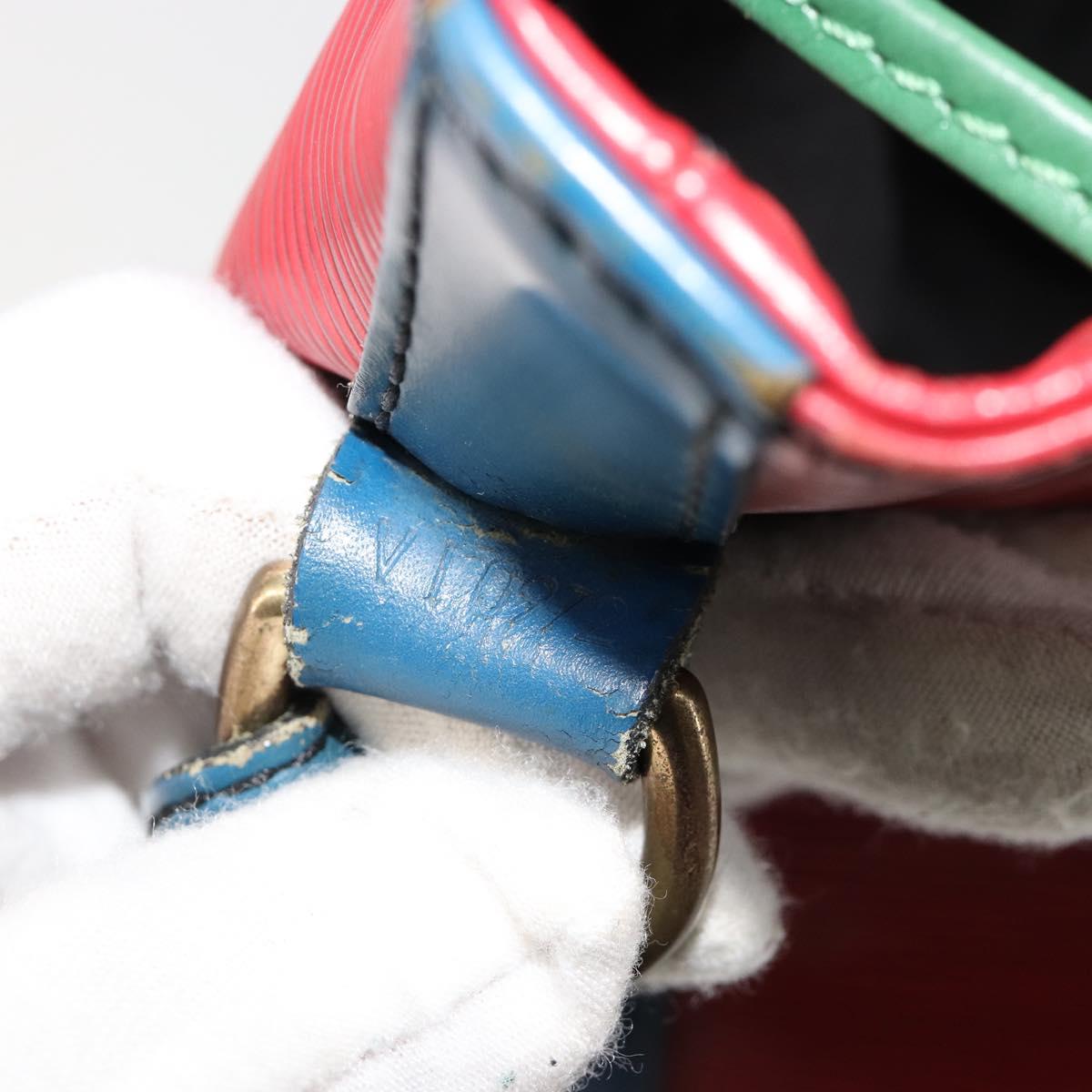 LOUIS VUITTON Epi Noe Shoulder Bag Tricolor Red Blue M44084 LV Auth ka4716