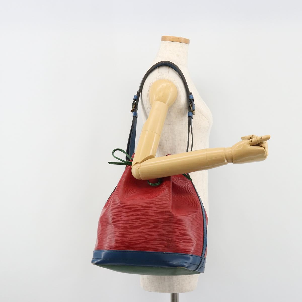LOUIS VUITTON Epi Noe Shoulder Bag Tricolor Red Blue M44084 LV Auth ka4716