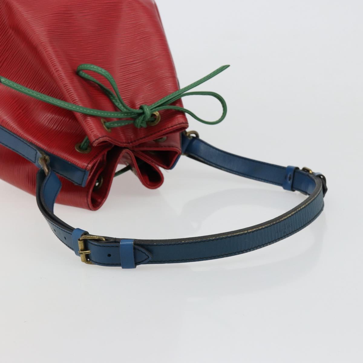 LOUIS VUITTON Epi Noe Shoulder Bag Tricolor Red Blue M44084 LV Auth ka4716