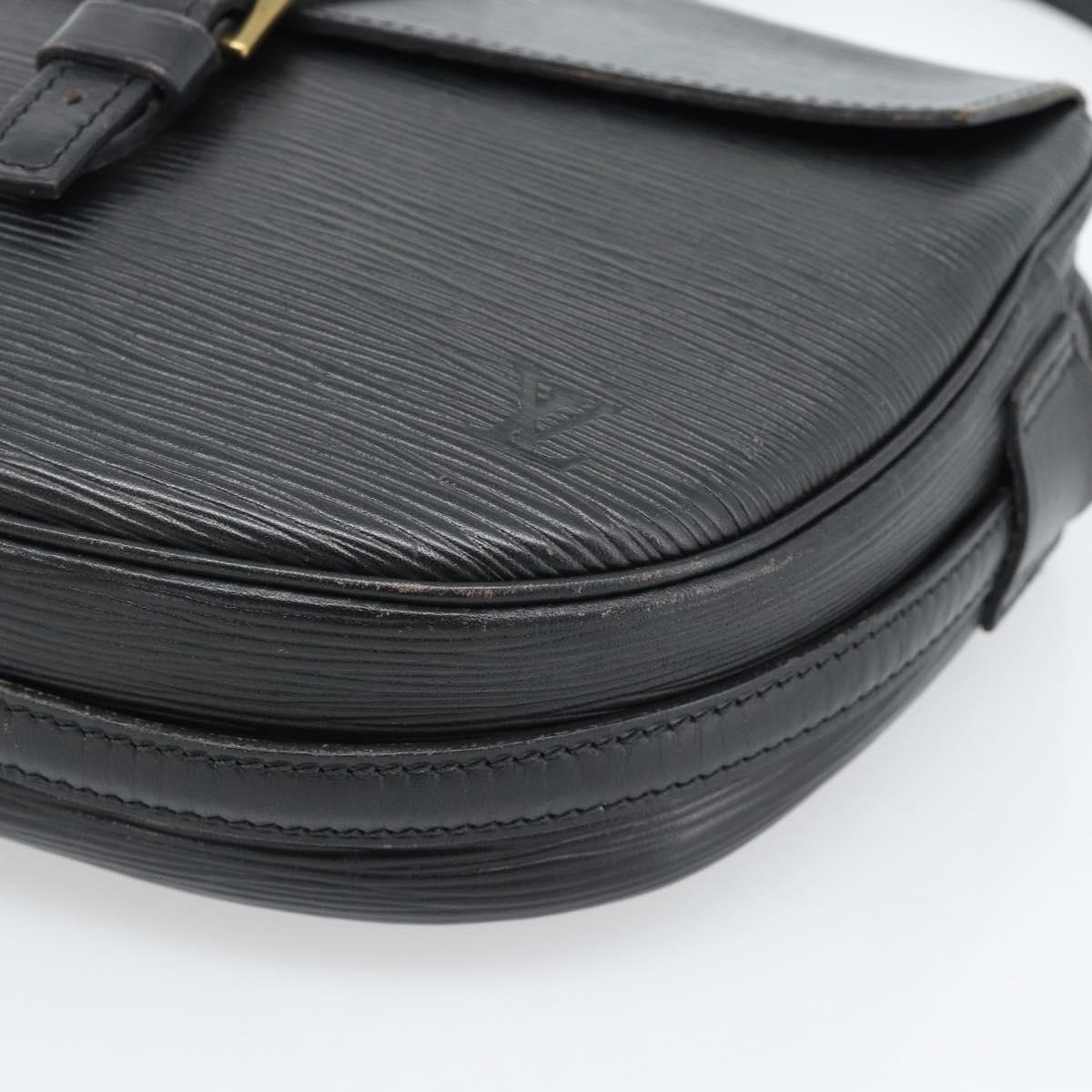 LOUIS VUITTON Epi Jeune Fille MM Shoulder Bag Black M52152 LV Auth ka4721