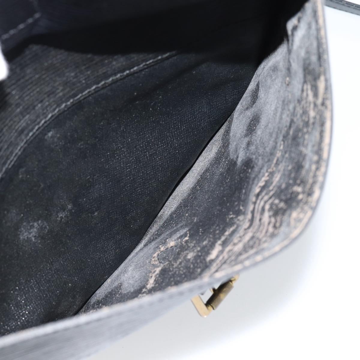 LOUIS VUITTON Epi Jeune Fille MM Shoulder Bag Black M52152 LV Auth ka4721