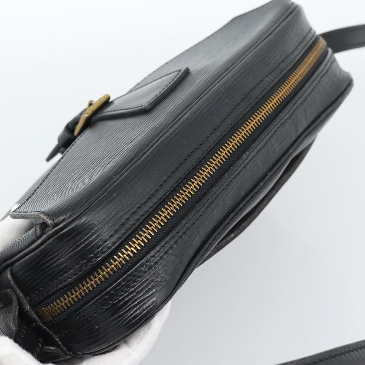 LOUIS VUITTON Epi Jeune Fille MM Shoulder Bag Black M52152 LV Auth ka4721