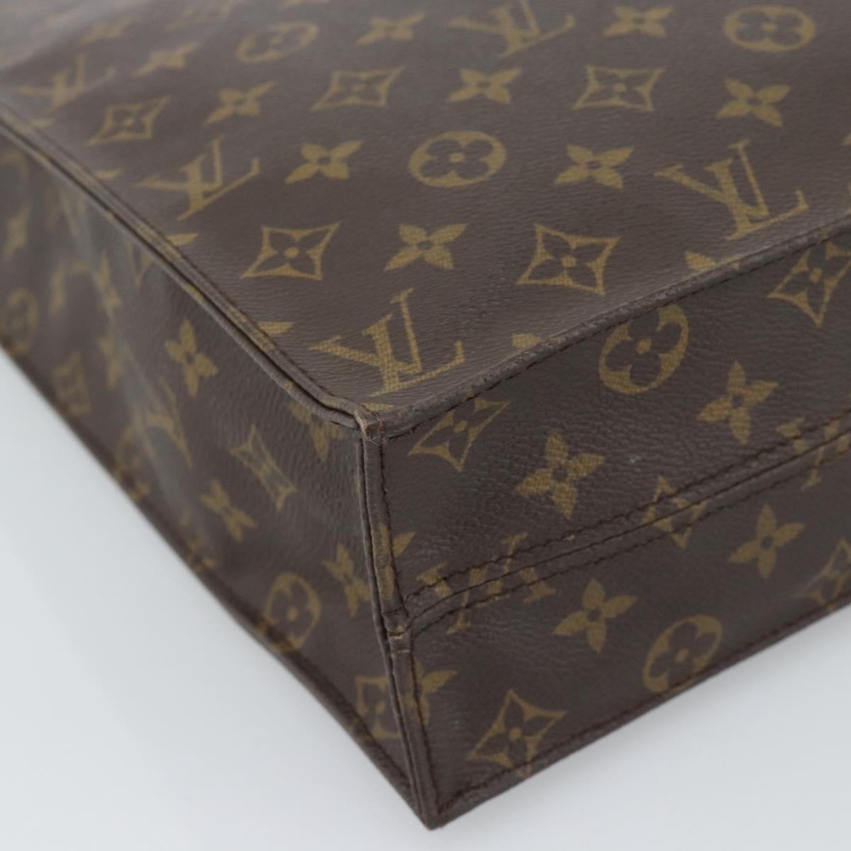 LOUIS VUITTON Monogram Sac Plat Hand Bag M51140 LV Auth ka4726