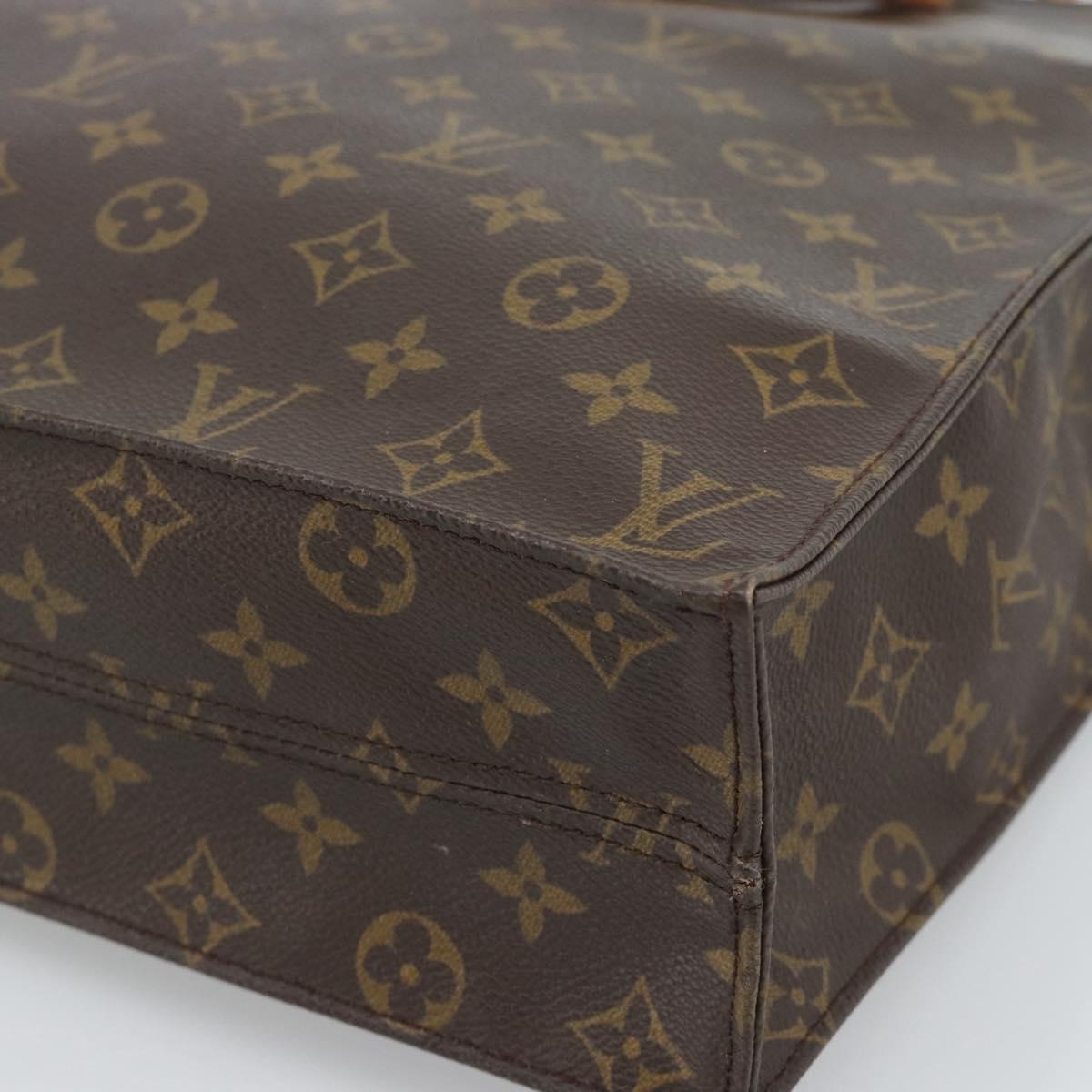 LOUIS VUITTON Monogram Sac Plat Hand Bag M51140 LV Auth ka4726