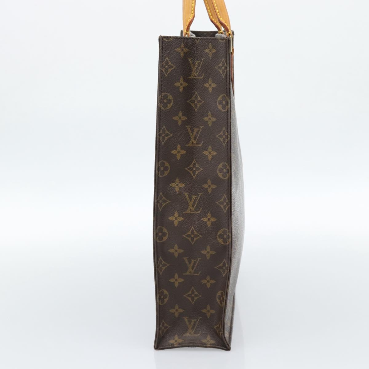 LOUIS VUITTON Monogram Sac Plat Hand Bag M51140 LV Auth ka4726