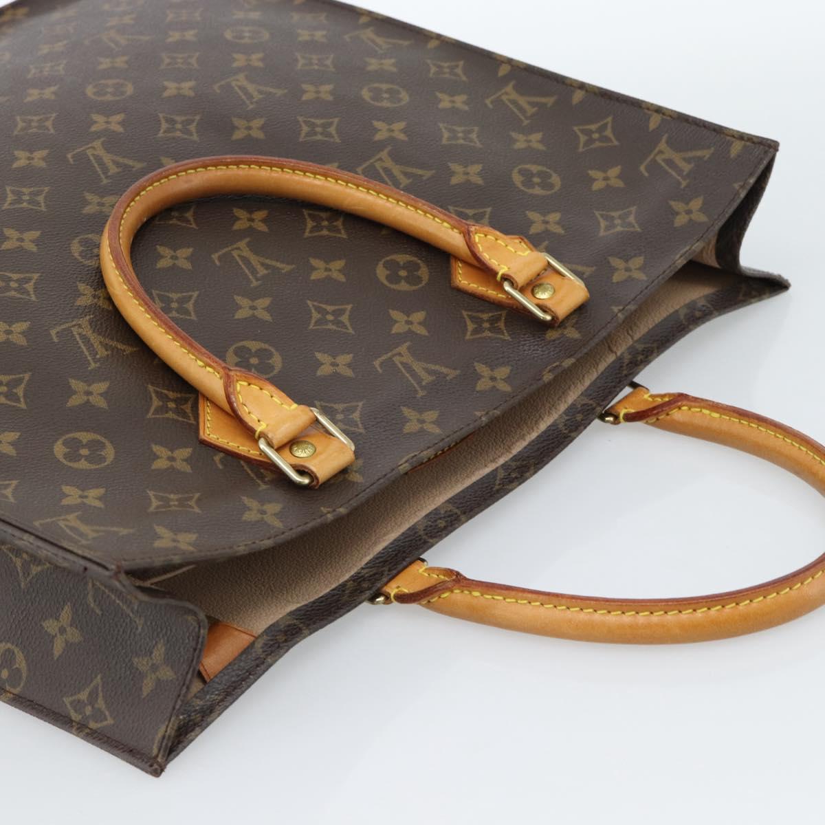 LOUIS VUITTON Monogram Sac Plat Hand Bag M51140 LV Auth ka4726
