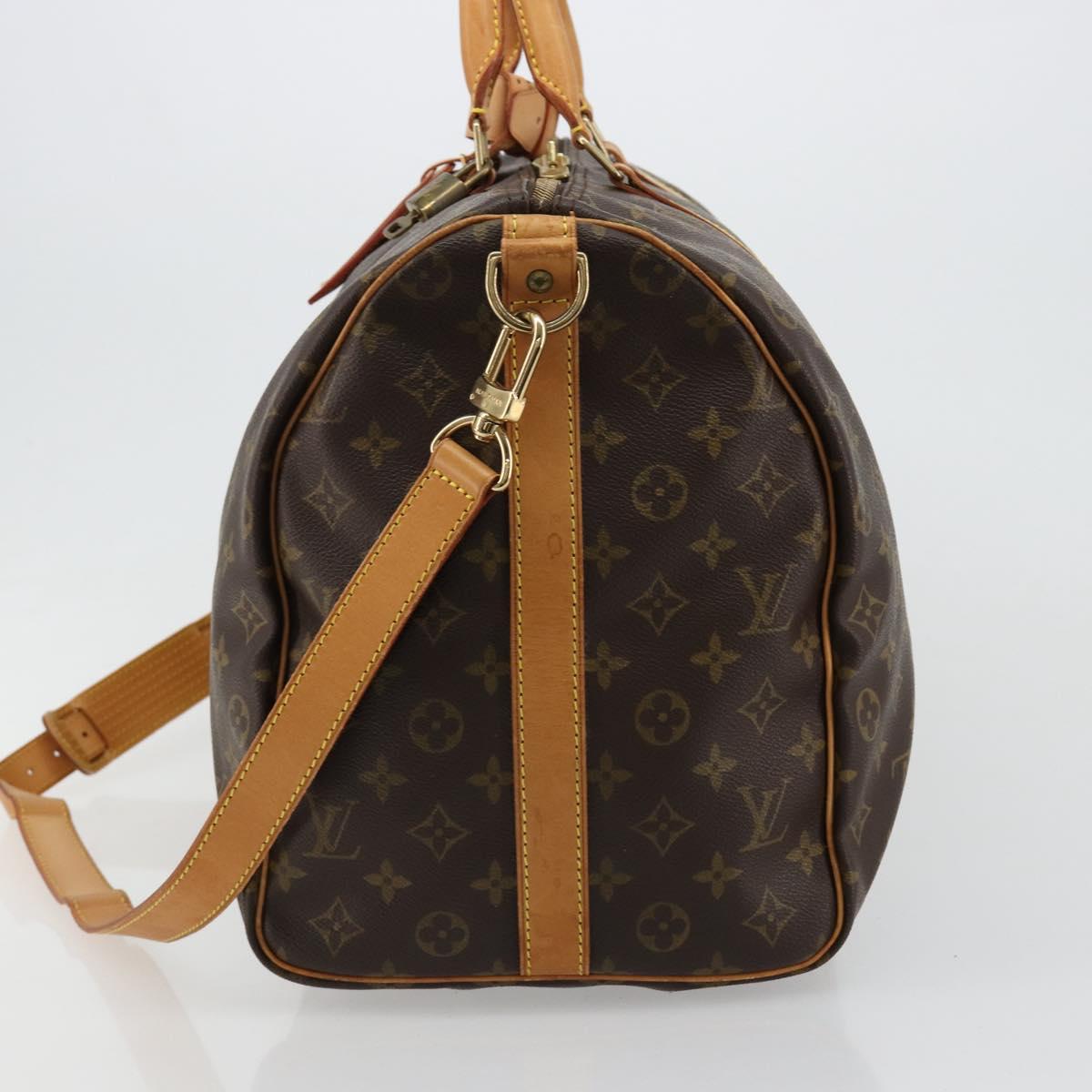 LOUIS VUITTON Monogram Keepall Bandouliere 50 Boston Bag M41416 LV Auth ka4746A
