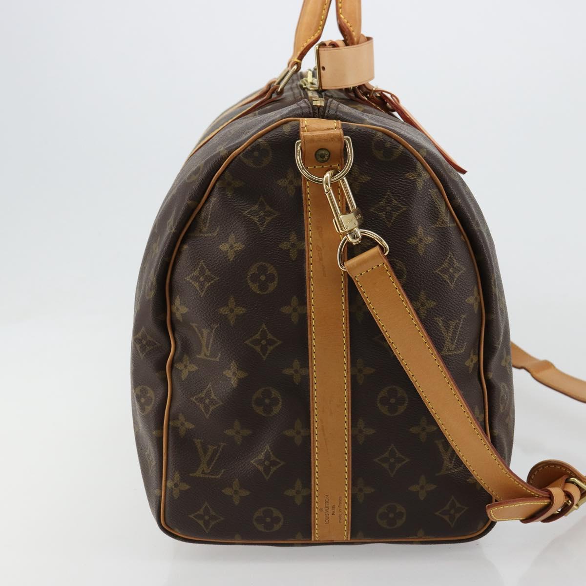 LOUIS VUITTON Monogram Keepall Bandouliere 50 Boston Bag M41416 LV Auth ka4746A