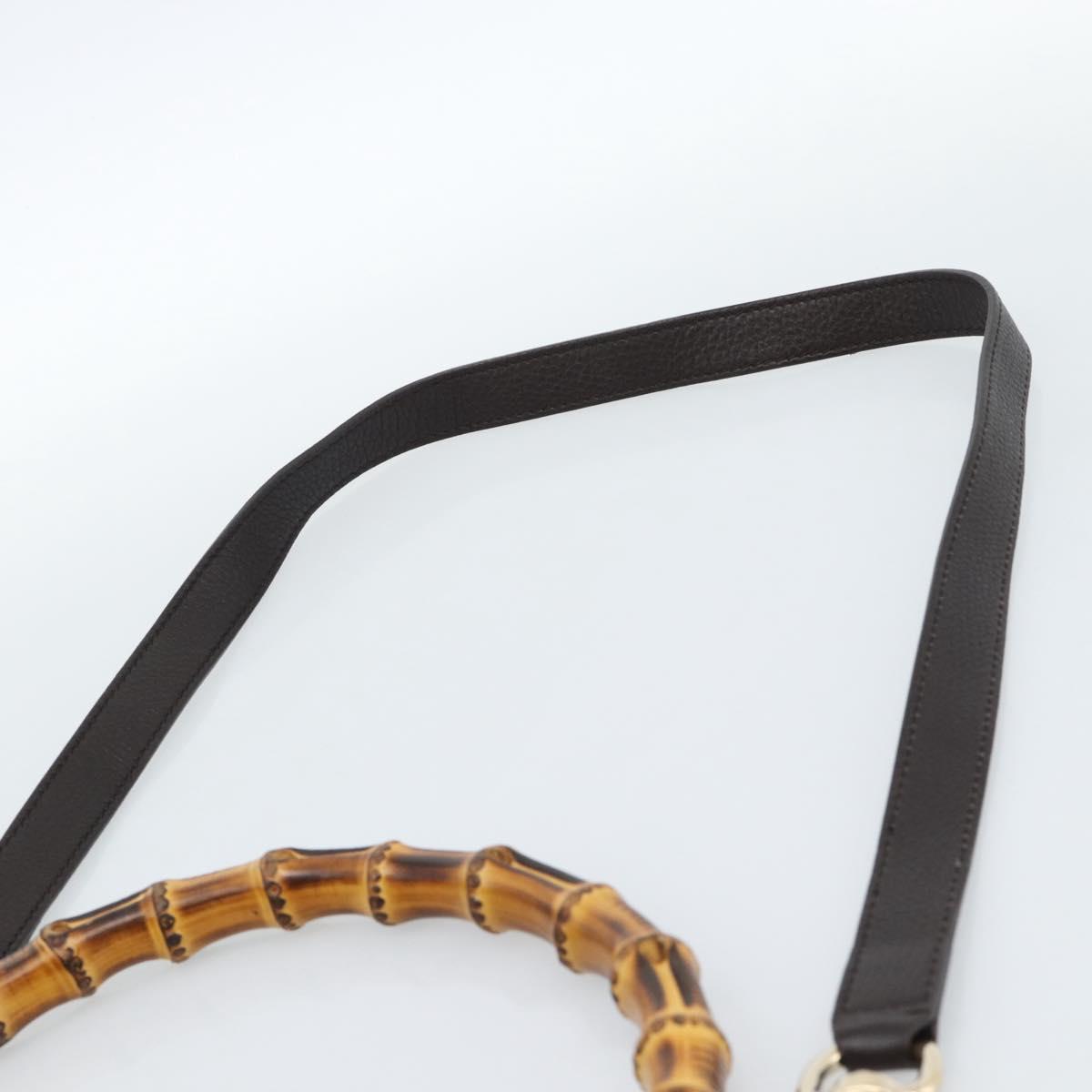 GUCCI Bamboo GG Canvas Hand Bag 2way Beige Gold 282315 Auth ka4747V