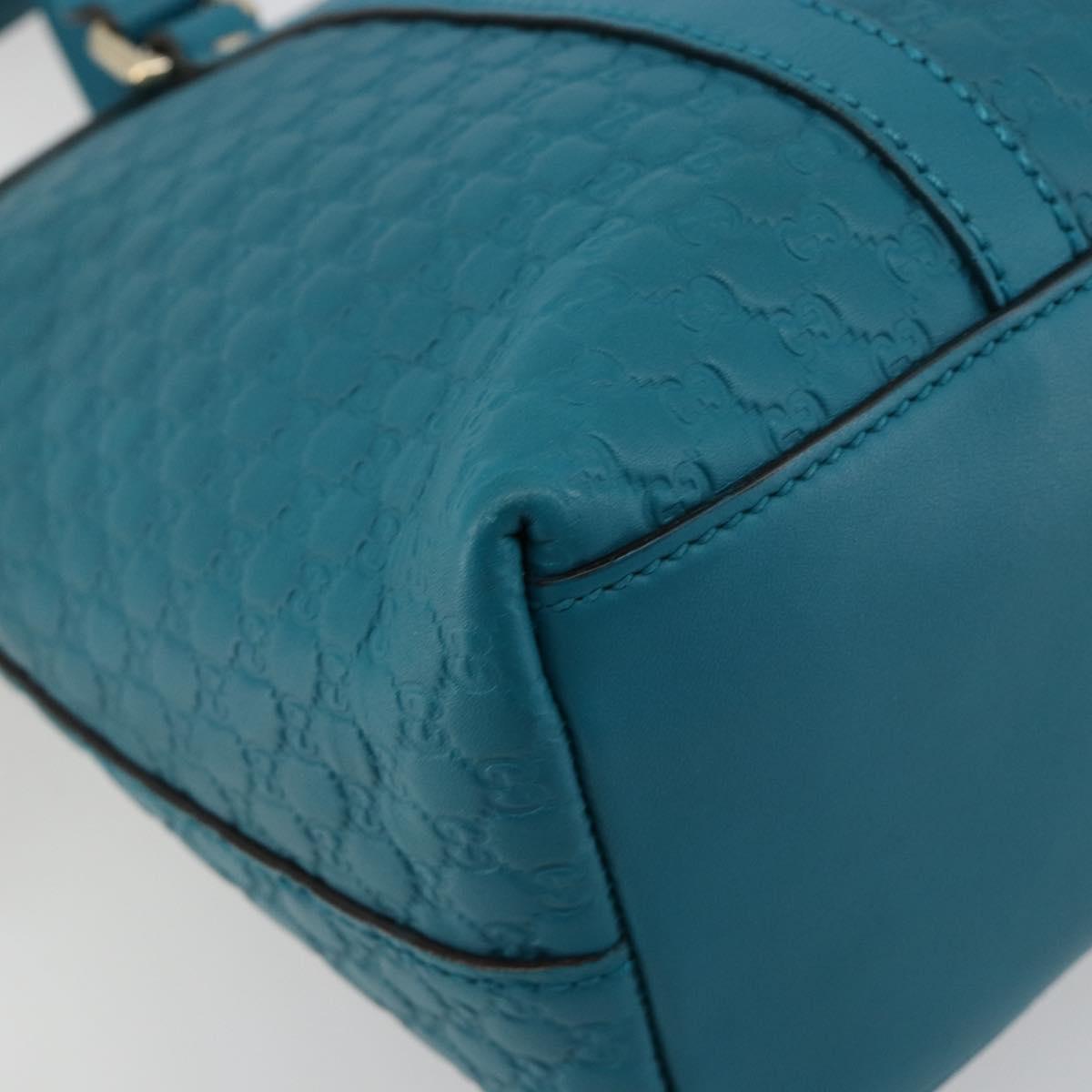 GUCCI Micro GG Guccissima Leather Outlet 2way Emerald Green 449646 Auth ka4748