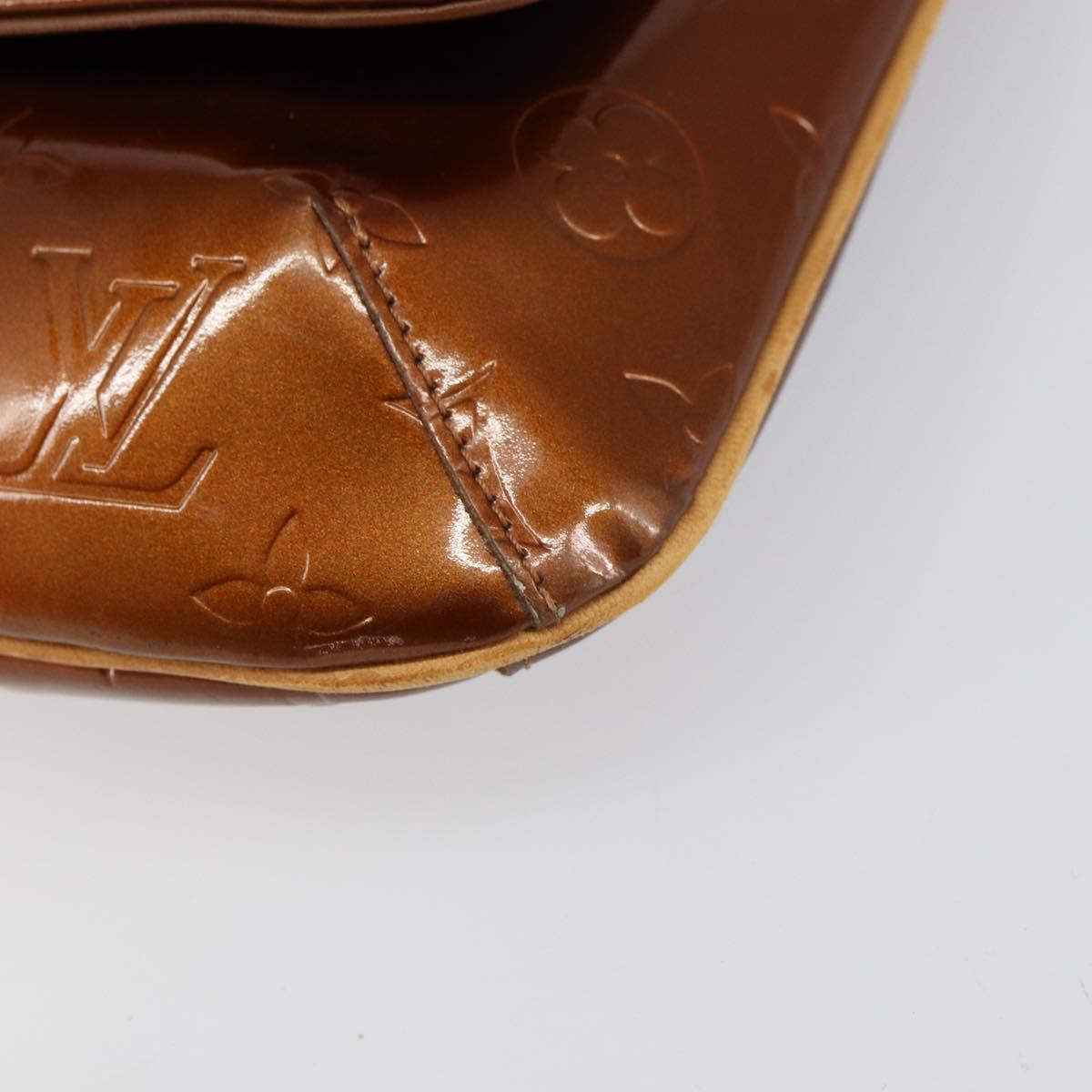 LOUIS VUITTON Monogram Vernis Thompson Street Bag Bronze M91124 LV Auth ka475