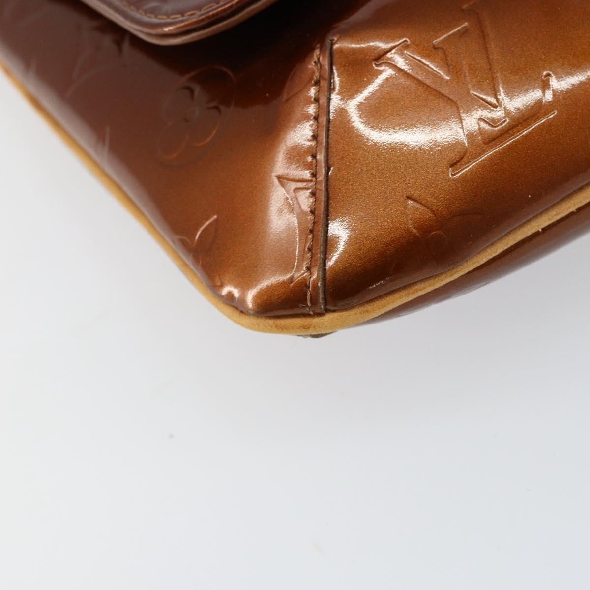 LOUIS VUITTON Monogram Vernis Thompson Street Bag Bronze M91124 LV Auth ka475