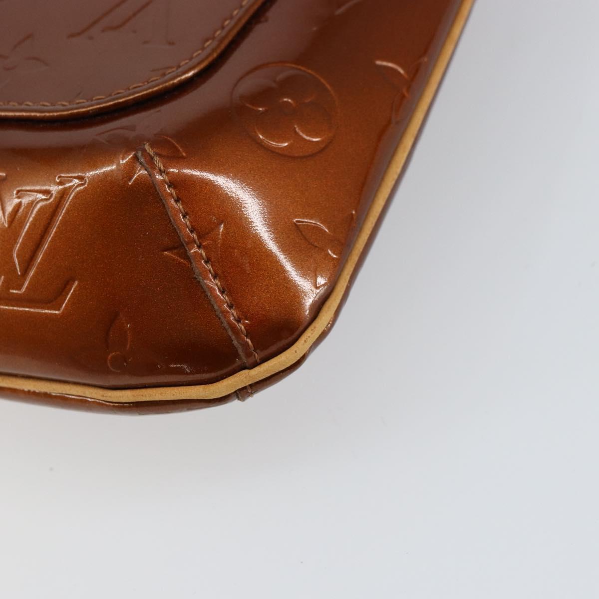 LOUIS VUITTON Monogram Vernis Thompson Street Bag Bronze M91124 LV Auth ka475
