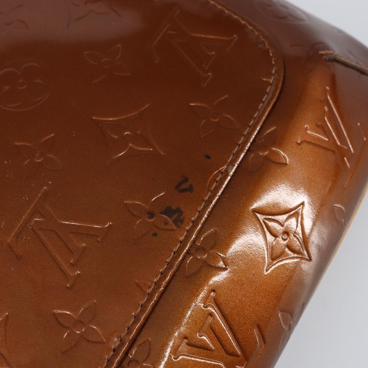 LOUIS VUITTON Monogram Vernis Thompson Street Bag Bronze M91124 LV Auth ka475