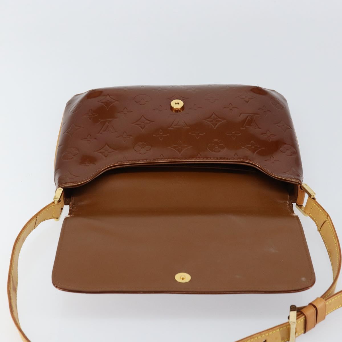 LOUIS VUITTON Monogram Vernis Thompson Street Bag Bronze M91124 LV Auth ka475