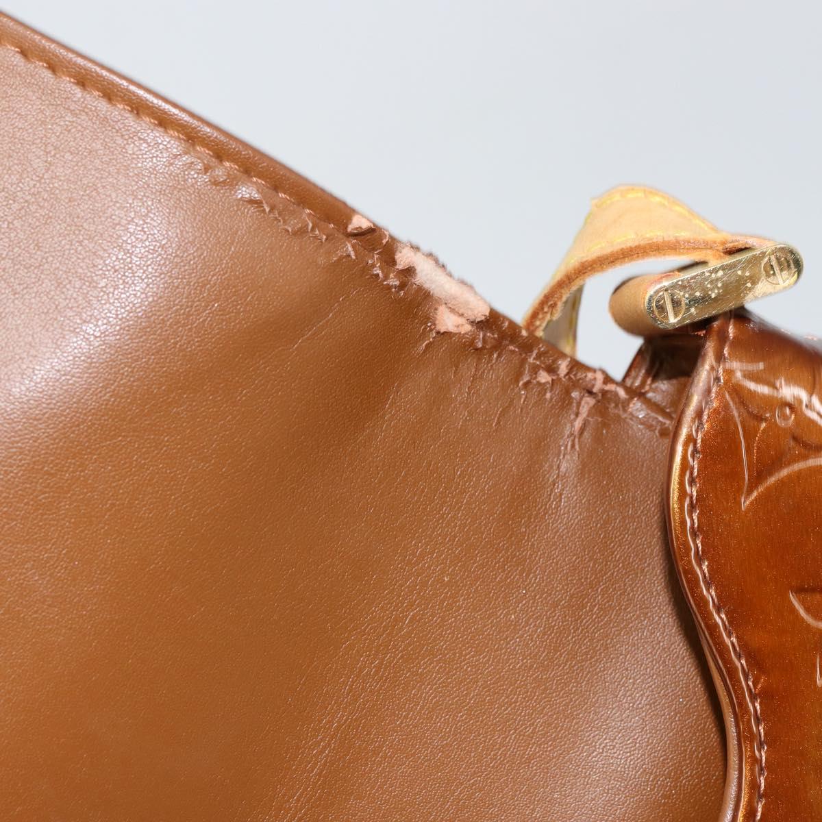 LOUIS VUITTON Monogram Vernis Thompson Street Bag Bronze M91124 LV Auth ka475