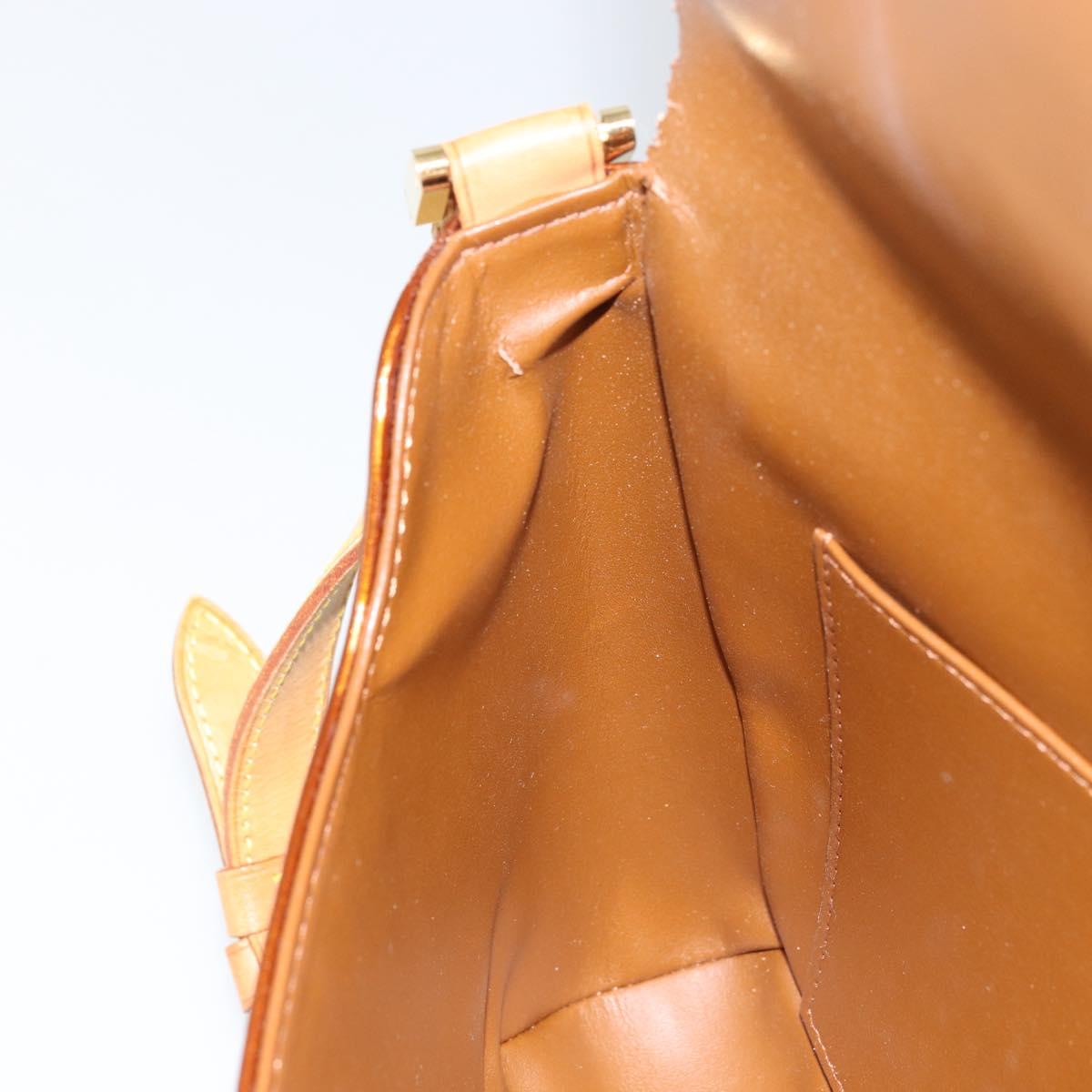 LOUIS VUITTON Monogram Vernis Thompson Street Bag Bronze M91124 LV Auth ka475