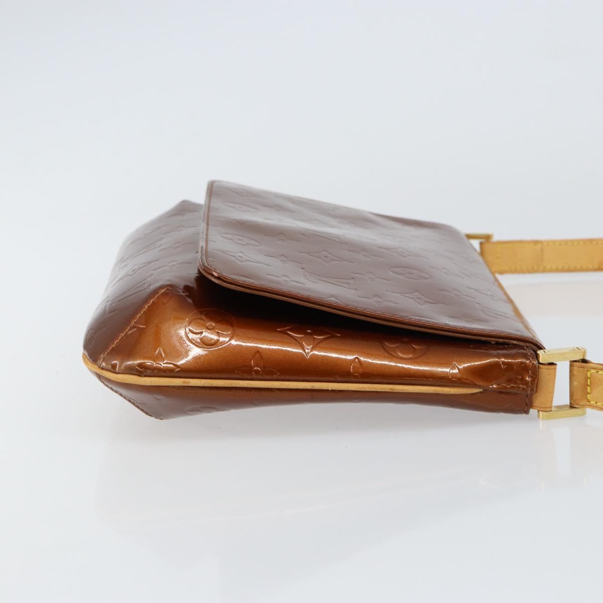 LOUIS VUITTON Monogram Vernis Thompson Street Bag Bronze M91124 LV Auth ka475