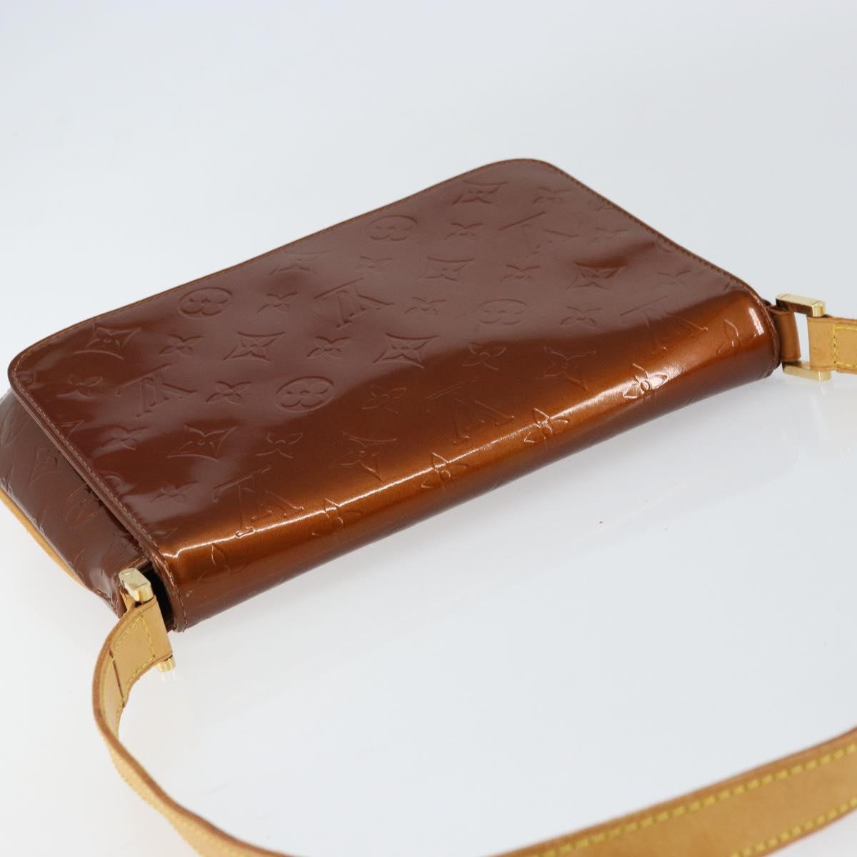 LOUIS VUITTON Monogram Vernis Thompson Street Bag Bronze M91124 LV Auth ka475