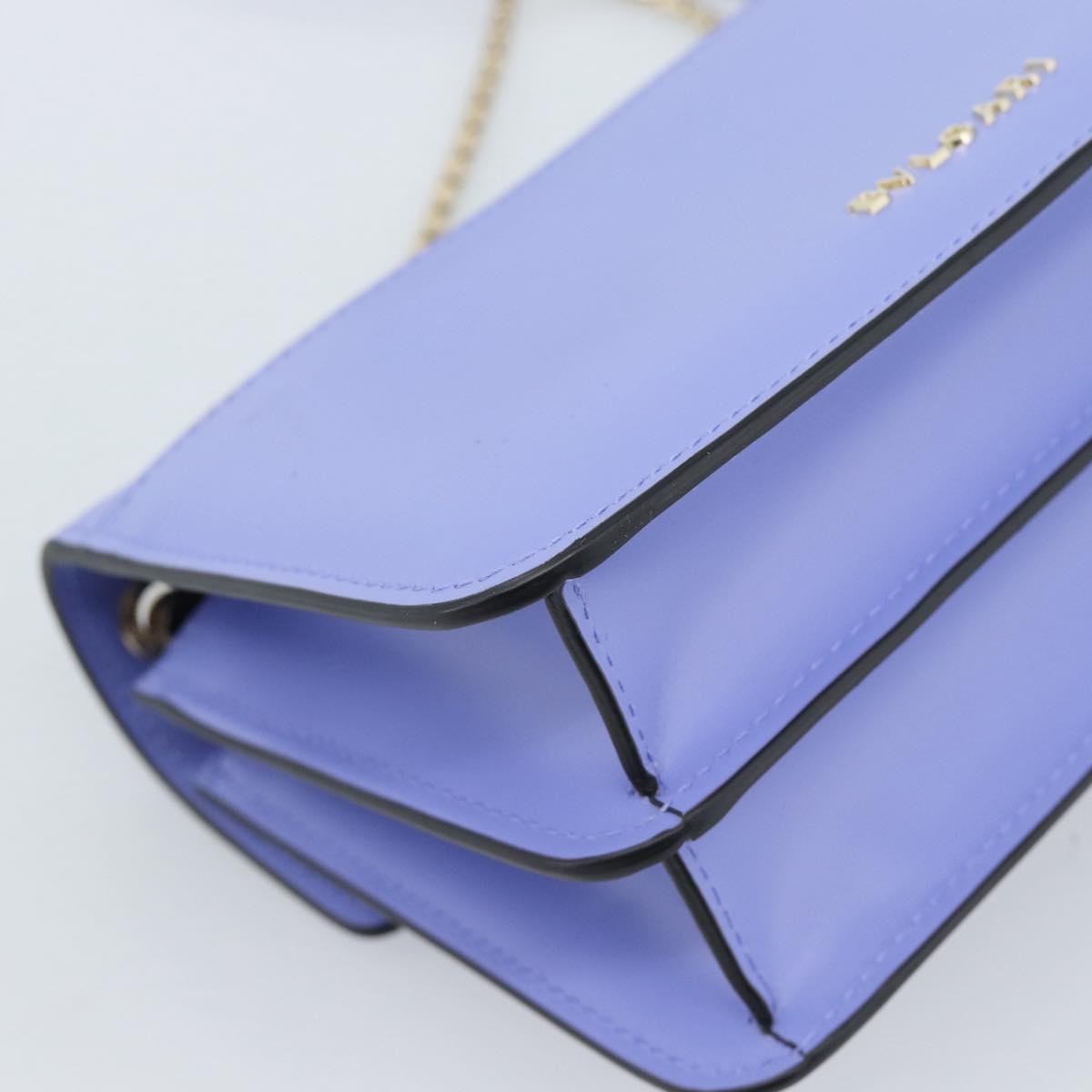 BVLGARI Chain Serpenti Shoulder Bag Leather Purple Gold Auth ka4755SAV