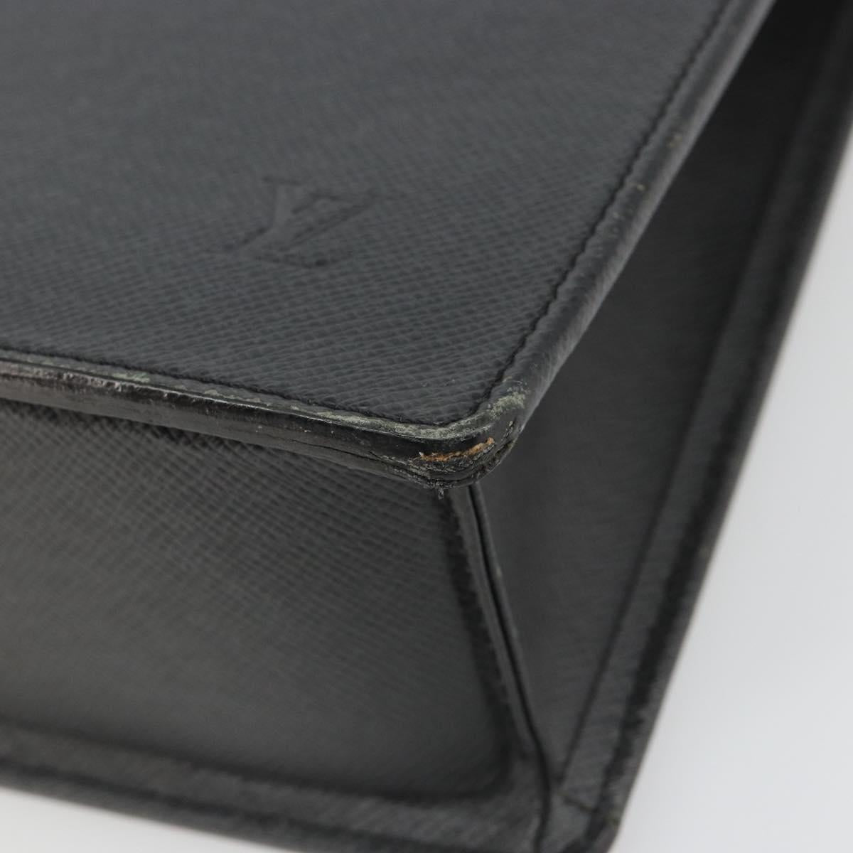 LOUIS VUITTON Taiga Porte Documents Rozan Bag Ardoise M30052 LV Auth ka4757