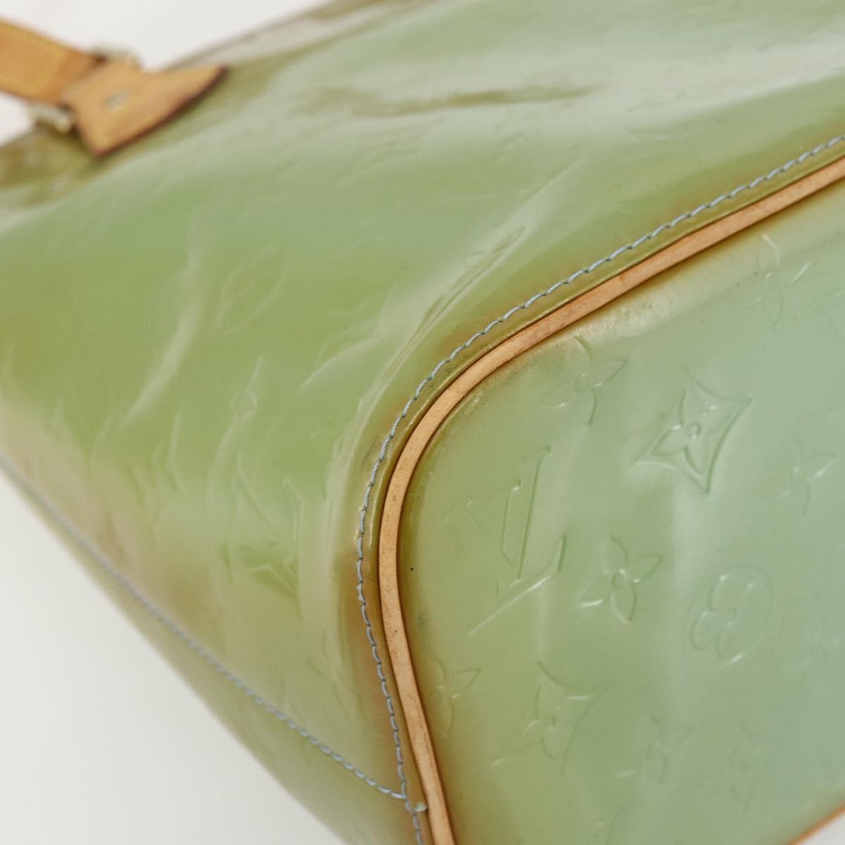 LOUIS VUITTON Monogram Vernis Houston Hand Bag Baby Blue M91005 LV Auth ka476