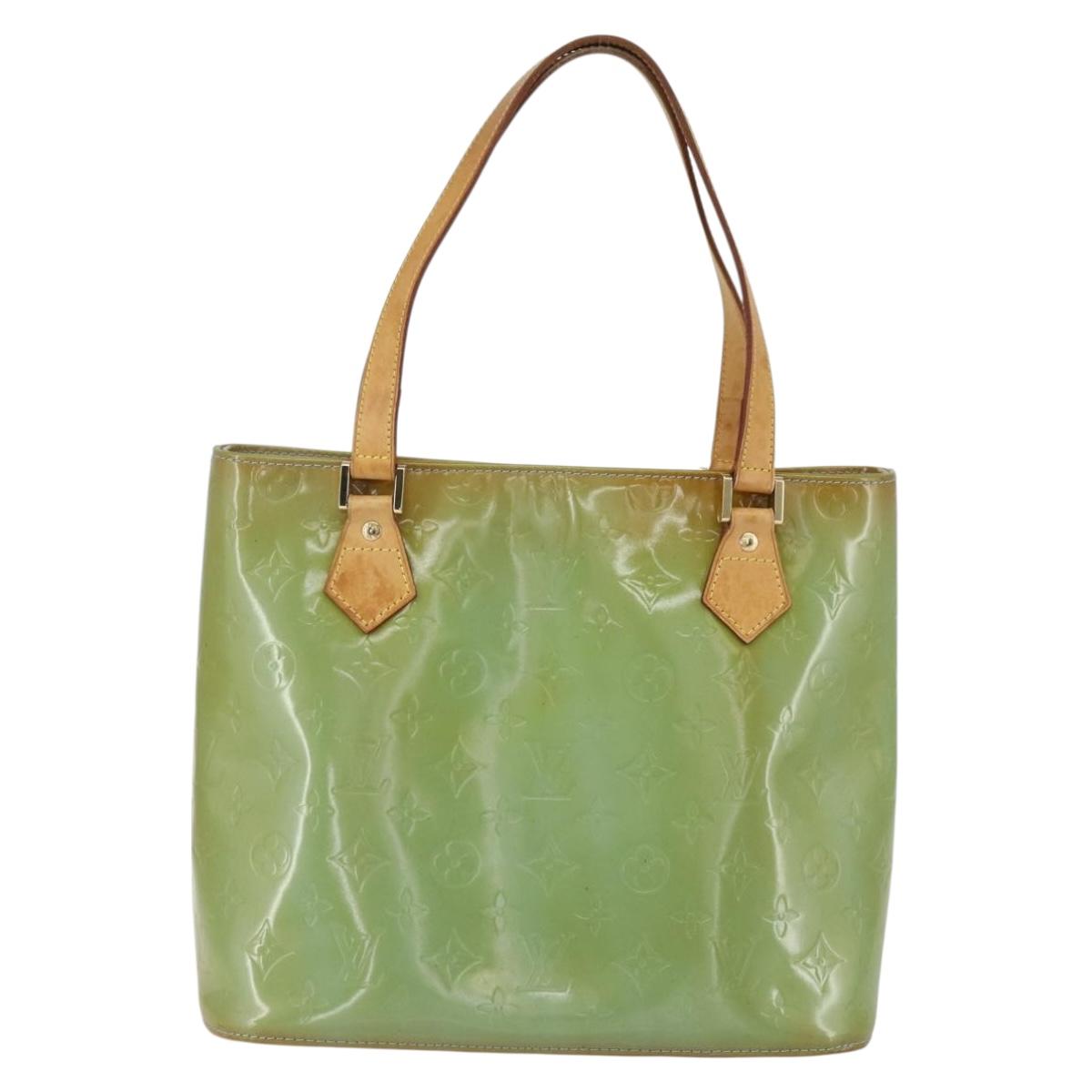 LOUIS VUITTON Monogram Vernis Houston Hand Bag Baby Blue M91005 LV Auth ka476