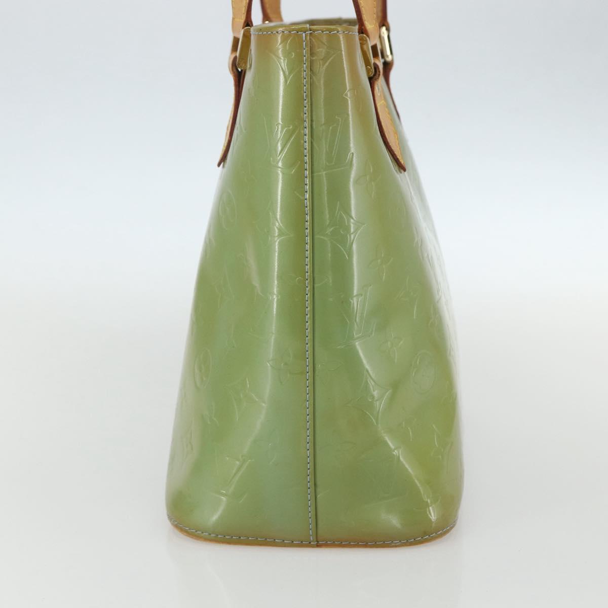 LOUIS VUITTON Monogram Vernis Houston Hand Bag Baby Blue M91005 LV Auth ka476