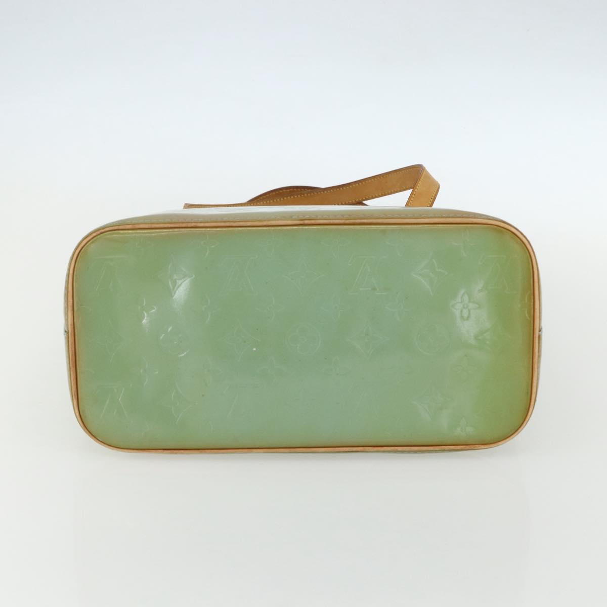 LOUIS VUITTON Monogram Vernis Houston Hand Bag Baby Blue M91005 LV Auth ka476