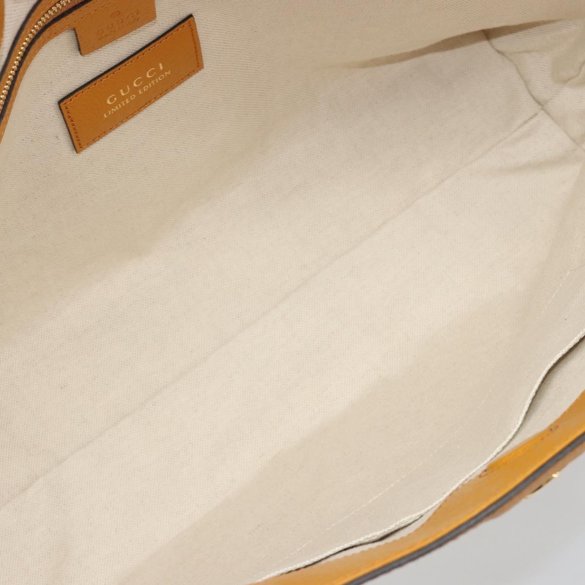 GUCCI GG Supreme Tote Bag PVC Beige Gold 631685 Auth ka4761M