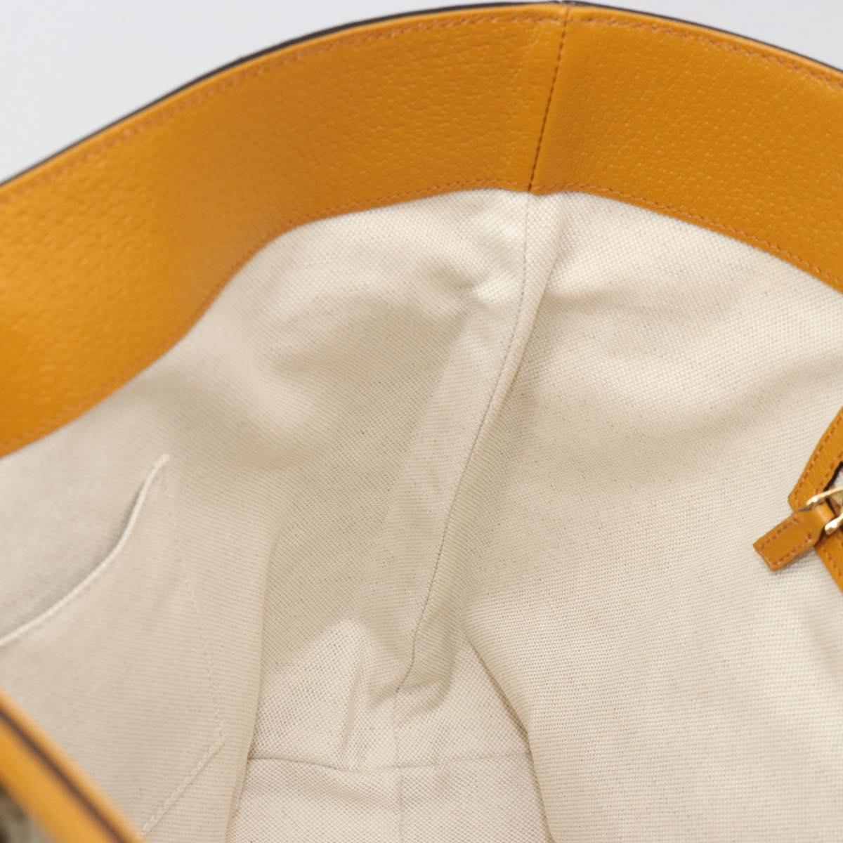 GUCCI GG Supreme Tote Bag PVC Beige Gold 631685 Auth ka4761M