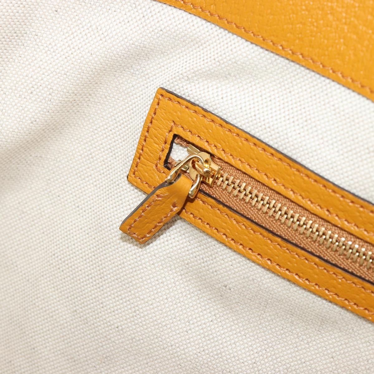 GUCCI GG Supreme Tote Bag PVC Beige Gold 631685 Auth ka4761M